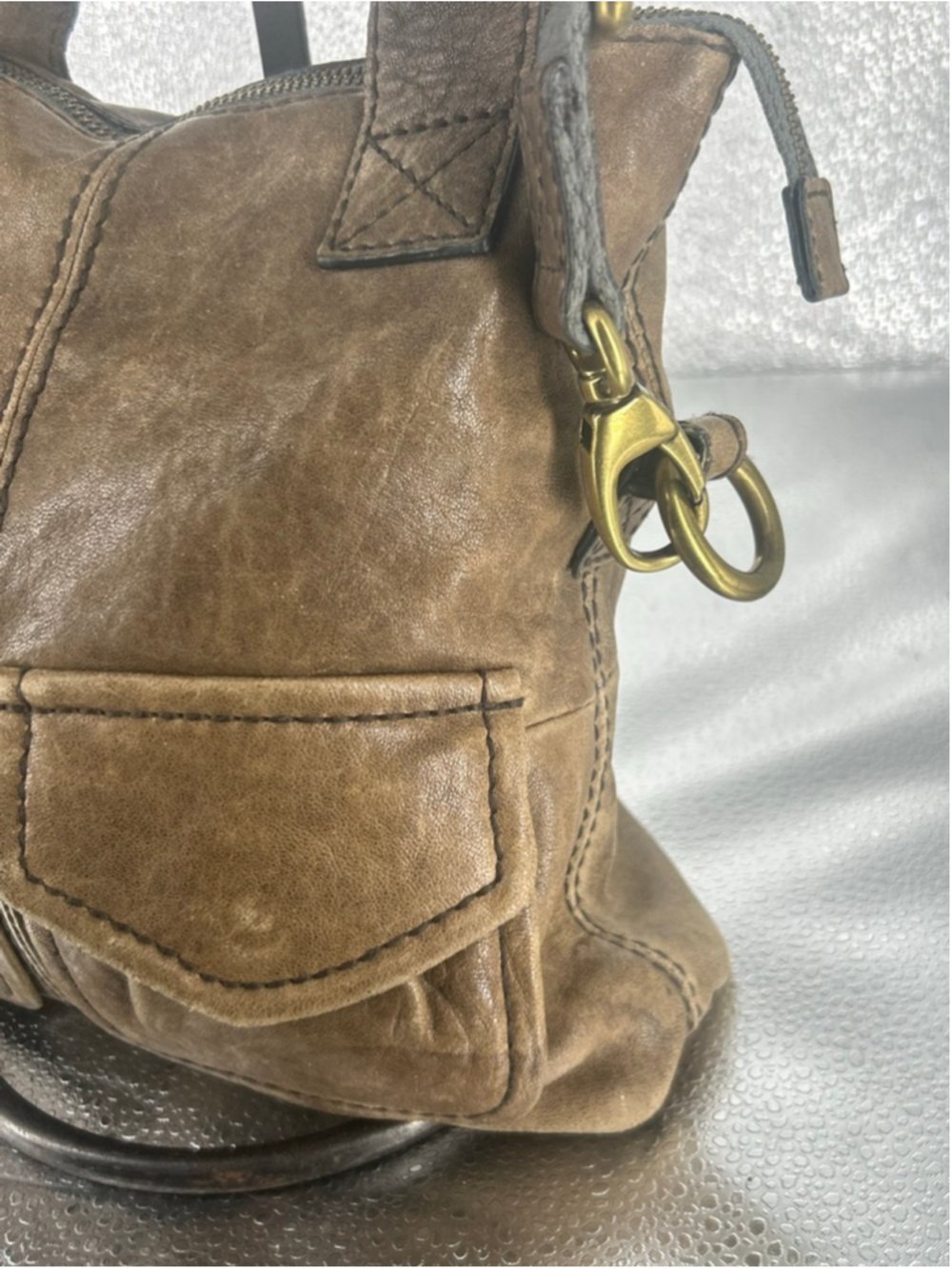 Women's Fossil Brown Leather Crossbody Bag One Size - Picture 3 of 8
